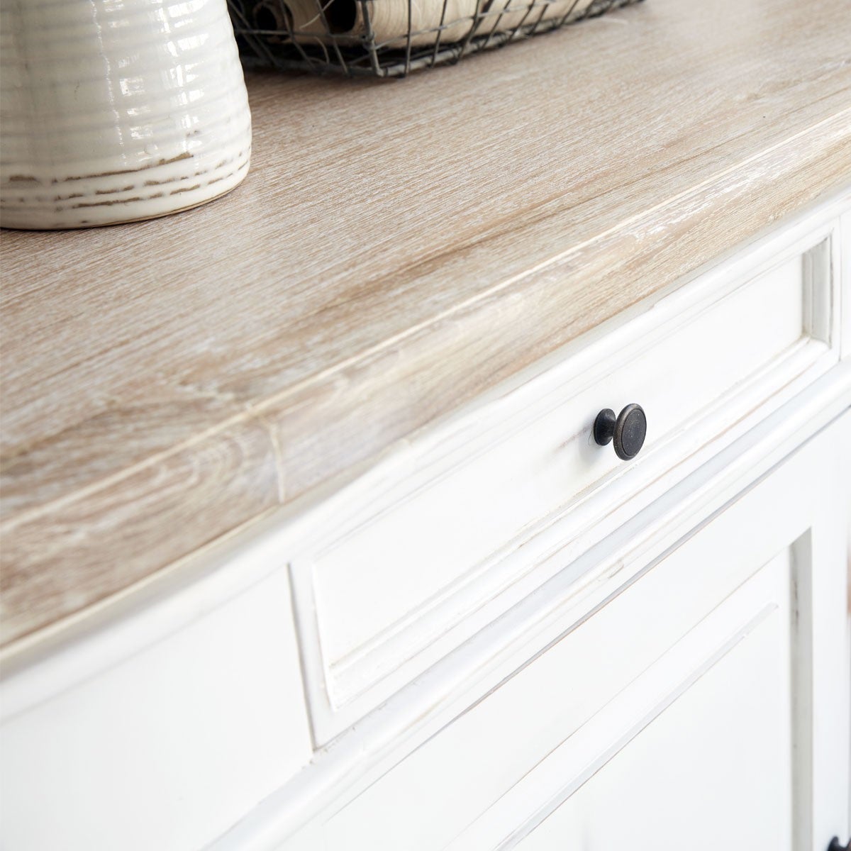 Buffet en bois d'acajou et teck 4 portes - 3