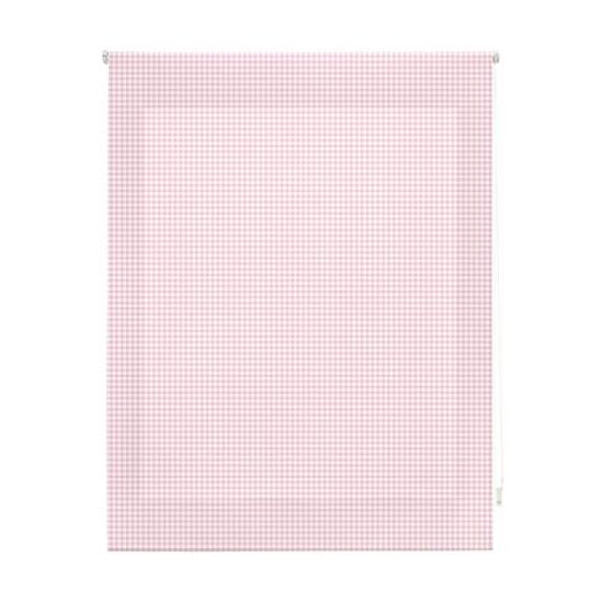 Estor vichy enrollable translúcido - estor enrollable tamaño 130x180 - estor translúcido color cuadros rosa | blindecor