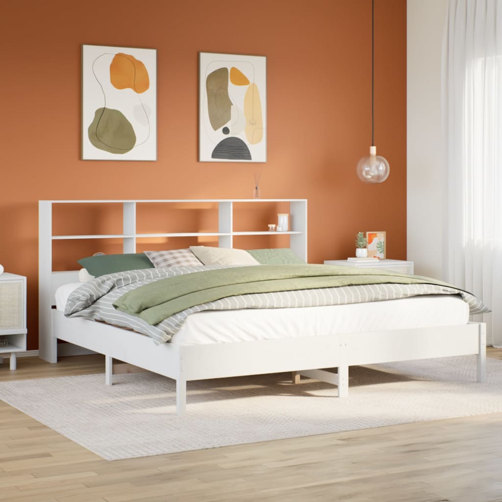 Łóżko Drewniane Rama Łóżka Sofa Biała Do Sypialni Pokoju 180x200 cm