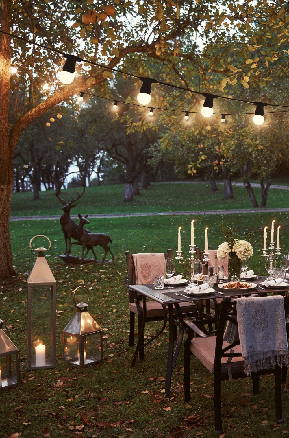 Guirnalda exterior 10 bombillas blanco cálido B22 500 lumens Pro 10m TIBELEC - 2