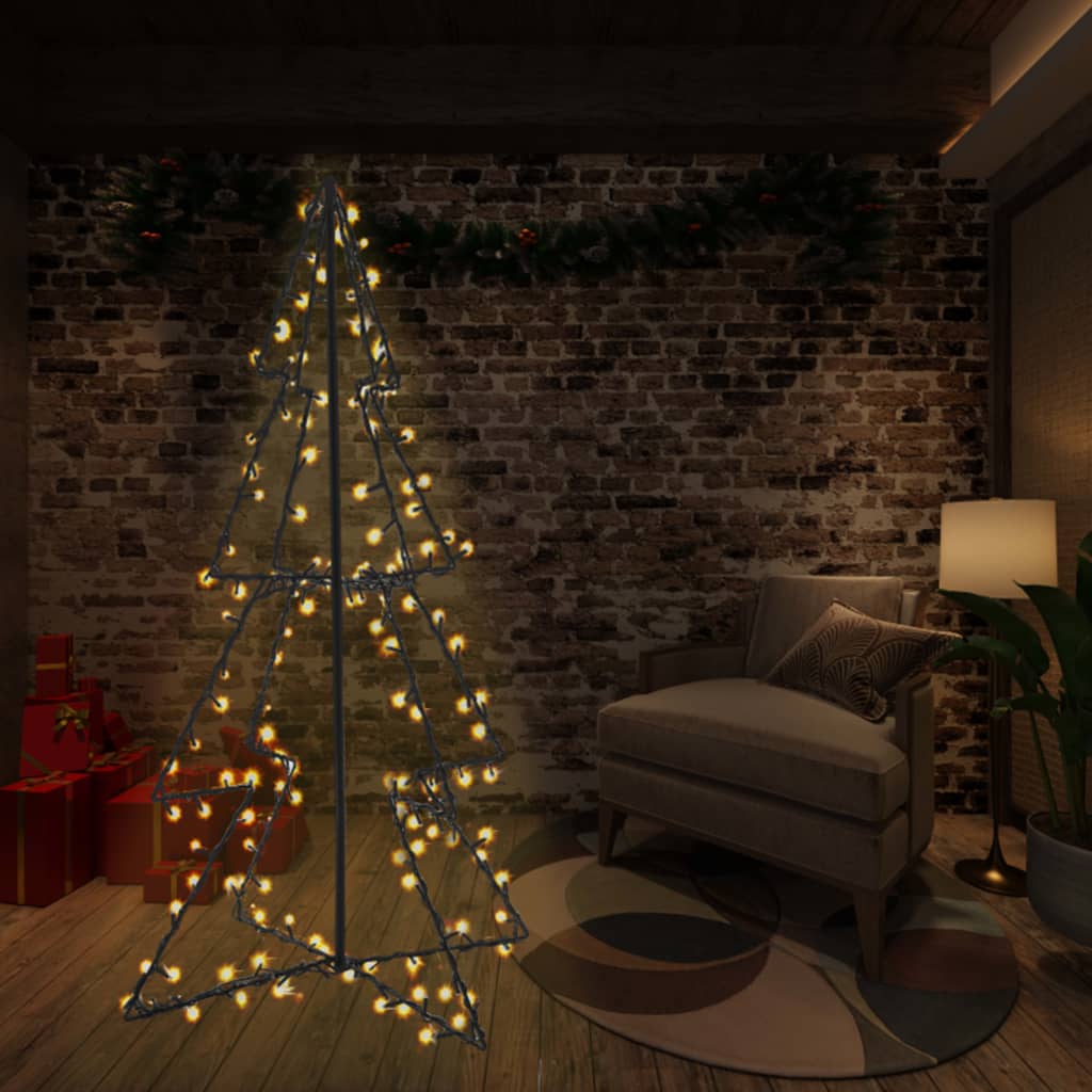 Árvore de Natal | Árvore de festas em cone 240 LEDs 115x150 cm interior e exterior CFW137064 - 2