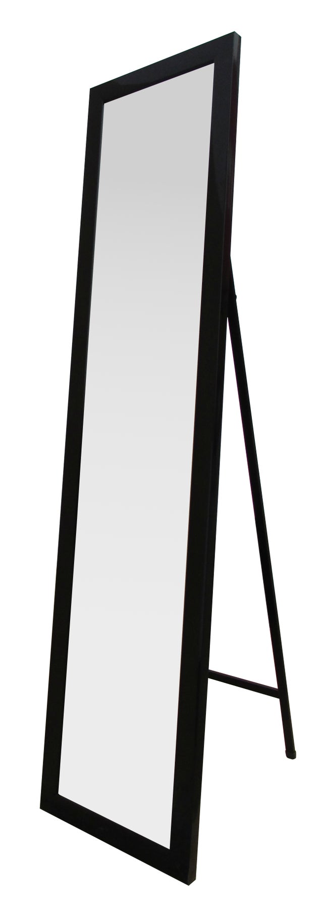 Costway Specchio a figura intera 155x37cm con struttura di legno, Specchio moderno per camera da letto salone ingresso Nero
