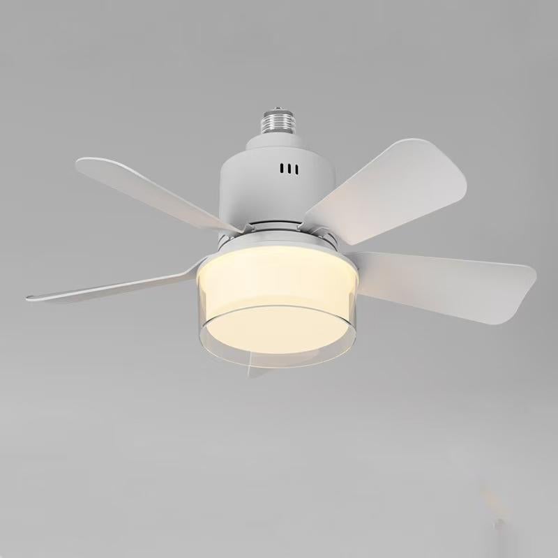 Lampa sufitowa LED z regulowaną prędkością wentylatora, gniazdo E27, z pilotem, 4 prędkościami i 3 temperaturami barwowymi, biała, 45 x 18,2 cm