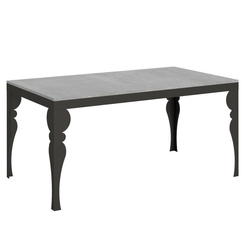 Stół rozkładany Paxon Evolution 90x160/420 cm, rama cementowa, antracyt