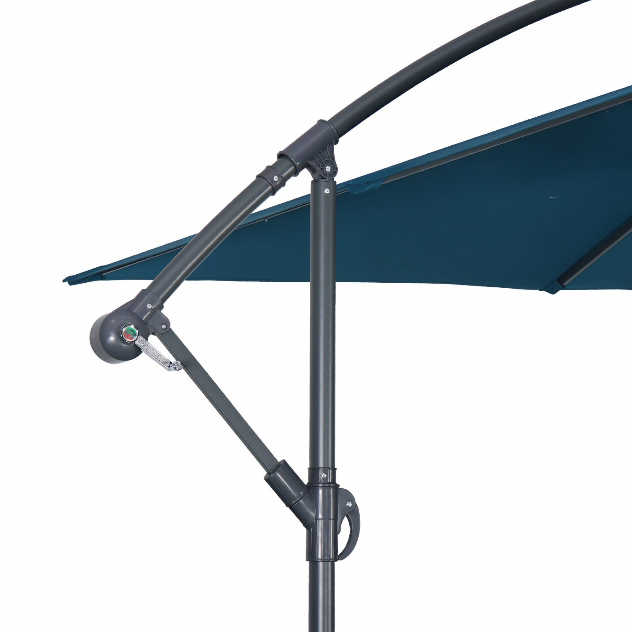 3x3m guarda-sol quadrado offset, Hardelot, Azul esverdeado, 300x295x250 cm - 5