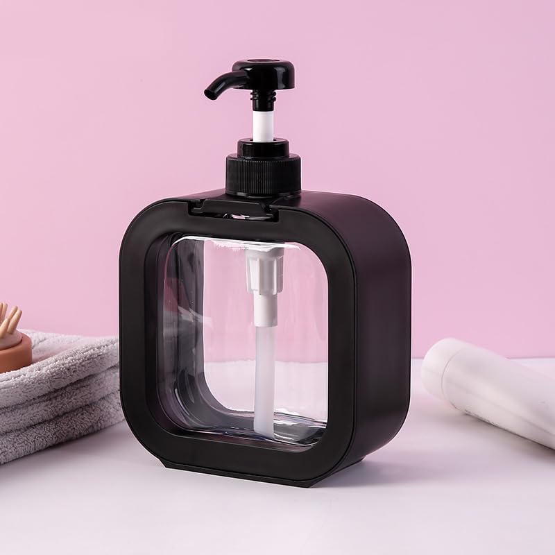 Distributeur de savon, lot de 2 flacons pompe vides, distributeur de liquide vaisselle et de produits d'hygiène personnelle pour salle de bain et cuis - 4