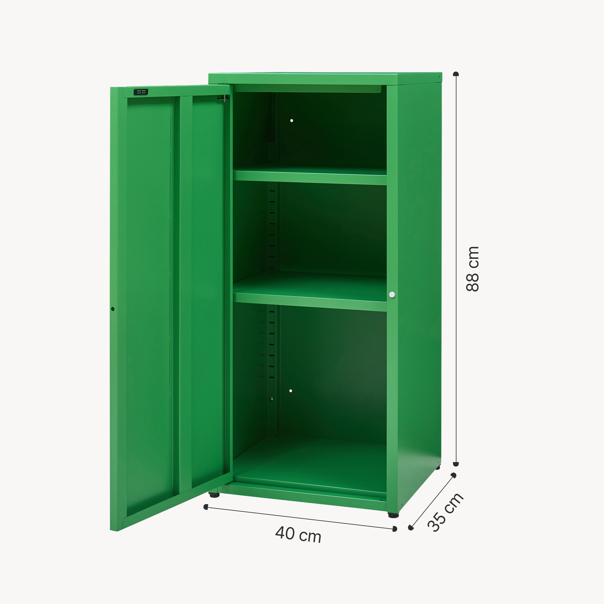Armoire métallique Burlöv acier 88 x 40 x 35 cm vert pomme [en.casa] - 7
