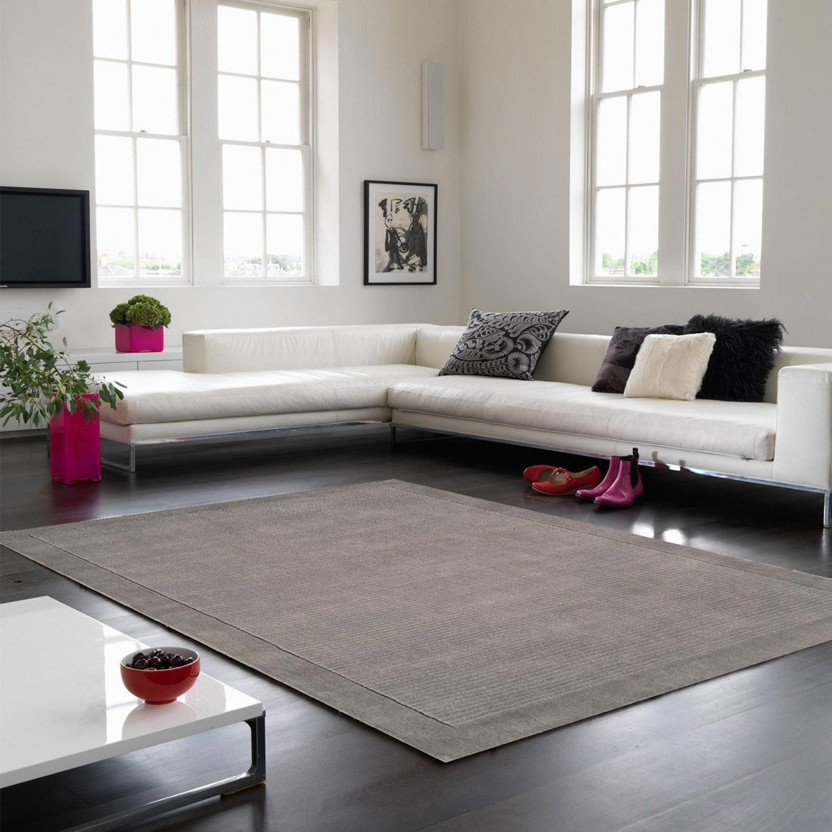 Tapis uni pure laine tufté CANDY 120x170 cm - 2