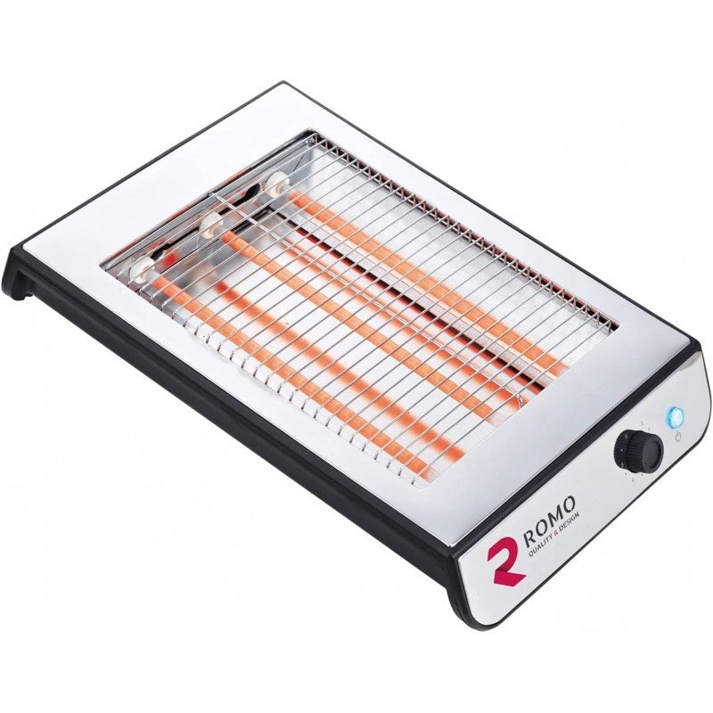 Grille-pain Horizontal Ufesa Barley - 900W, 3 Résistances Quartz - Surface XL Pour 4 Tranches - 7 Niveaux, Décongélation - 5