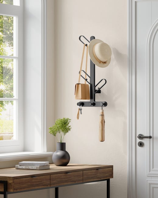 Tatuo Confezione da 10 ganci a cascata a 6 sfere, accessori per appendere lavagne da appendere appendiabiti da parete da 40 cm, ganci da parete per display a parete (argento Tatuo Confezione da 10 ganci a cascata a 6 sfere, accessori per appendere lavagne da appendere appendiabiti da parete da 40 cm, ganci da parete per display a parete (argento