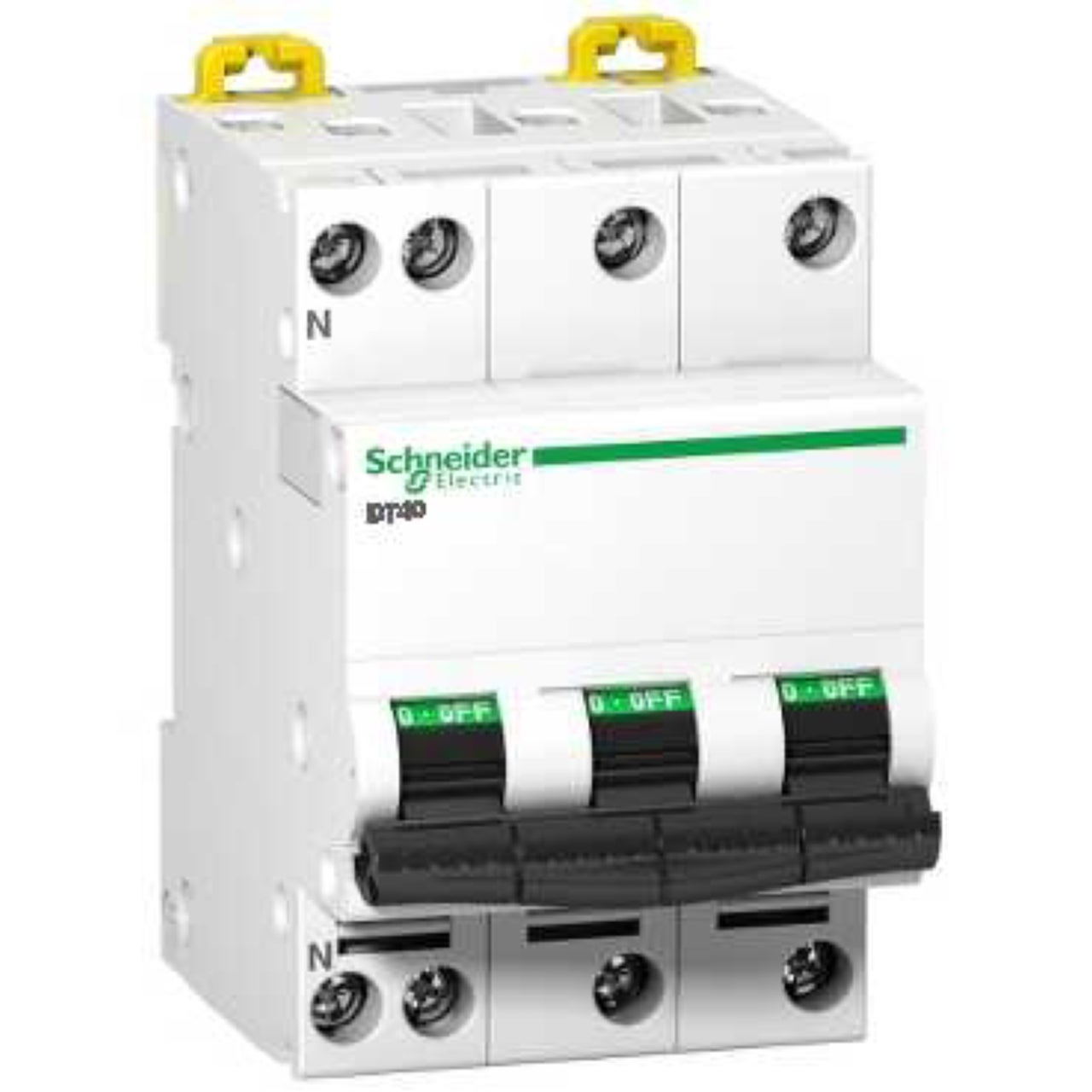Disjoncteur Schneider DT40N - 3 Phases + Neutre - 10A Courbe C - Référence A9N21405 - 6