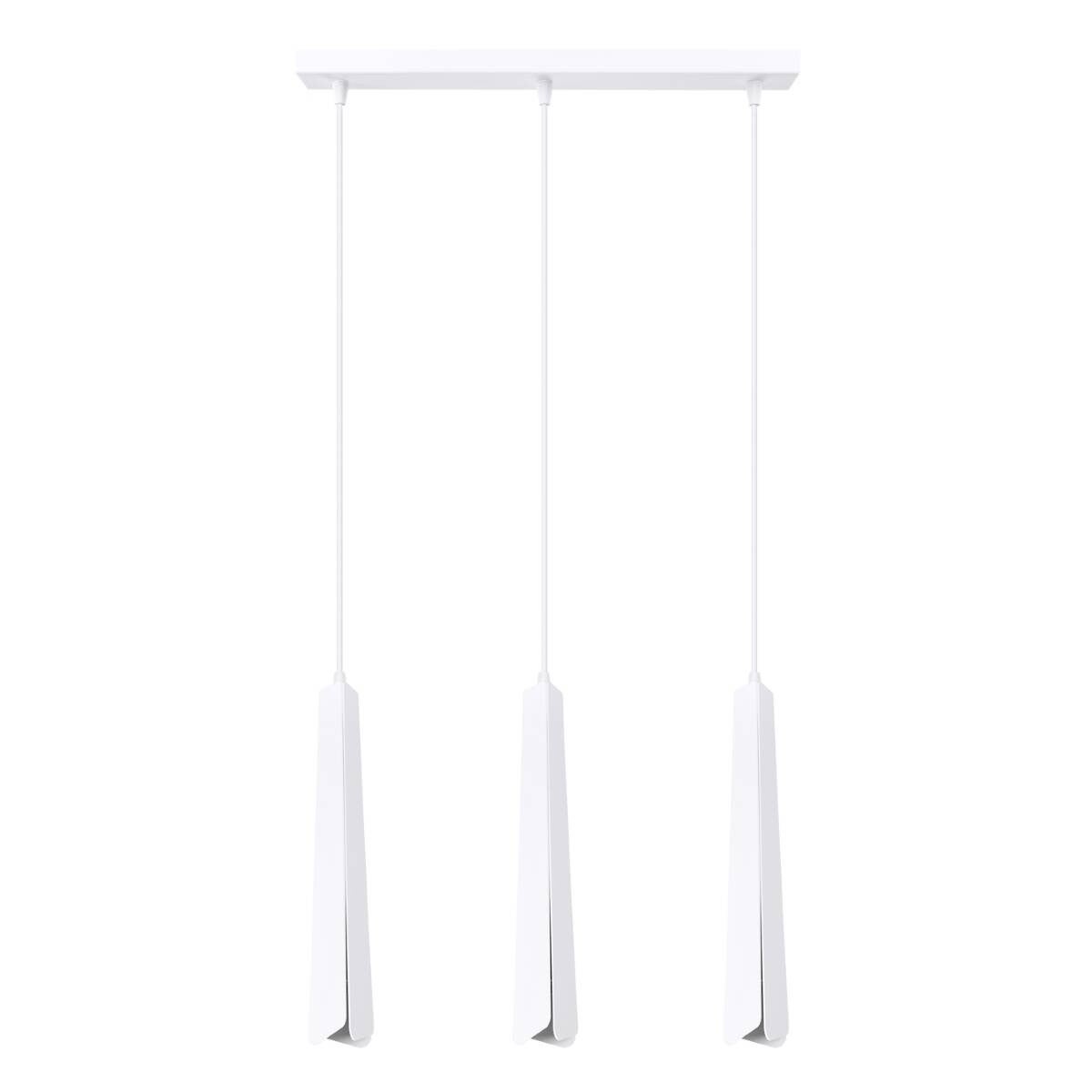 Lampa wisząca Prysm biała 3xG9x8W tuba wym: 120 x 45 x 5 cm metal Sollux Lighting