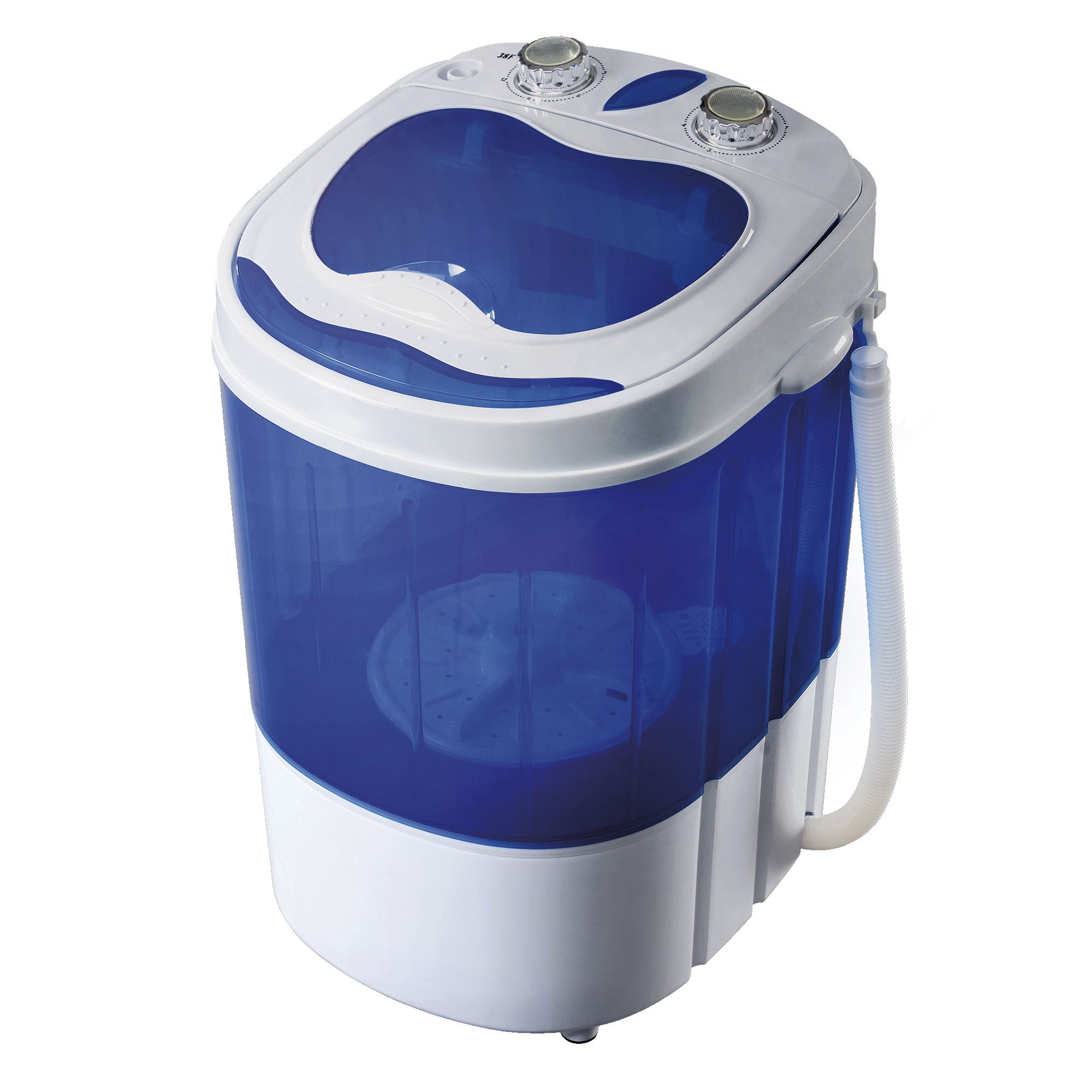 Mini Máquina de Lavar Roupa Portátil com Centrifugadora, Ideal para Campismo Capacidade 3Kg Briebe Branco azul WM1111 150 W - 7