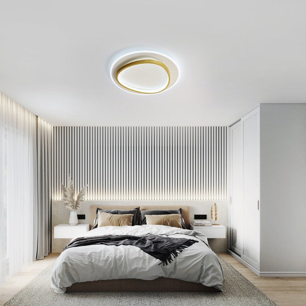 Plafoniera LED 40W Design moderno Bianco Freddo 6000K Rotondo Lampada a Soffitto Per soggiorno, camera da letto, sala da pranzo, ufficio Bianco 40cm | Leroy Merlin