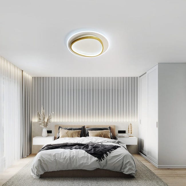 Plafoniera LED 40W Design moderno Bianco Freddo 6000K Rotondo Lampada a Soffitto Per soggiorno, camera da letto, sala da pranzo, ufficio Bianco 40cm | Leroy Merlin Plafoniera LED 40W Design moderno Bianco Freddo 6000K Rotondo Lampada a Soffitto Per soggiorno, camera da letto, sala da pranzo, ufficio Bianco 40cm | Leroy Merlin