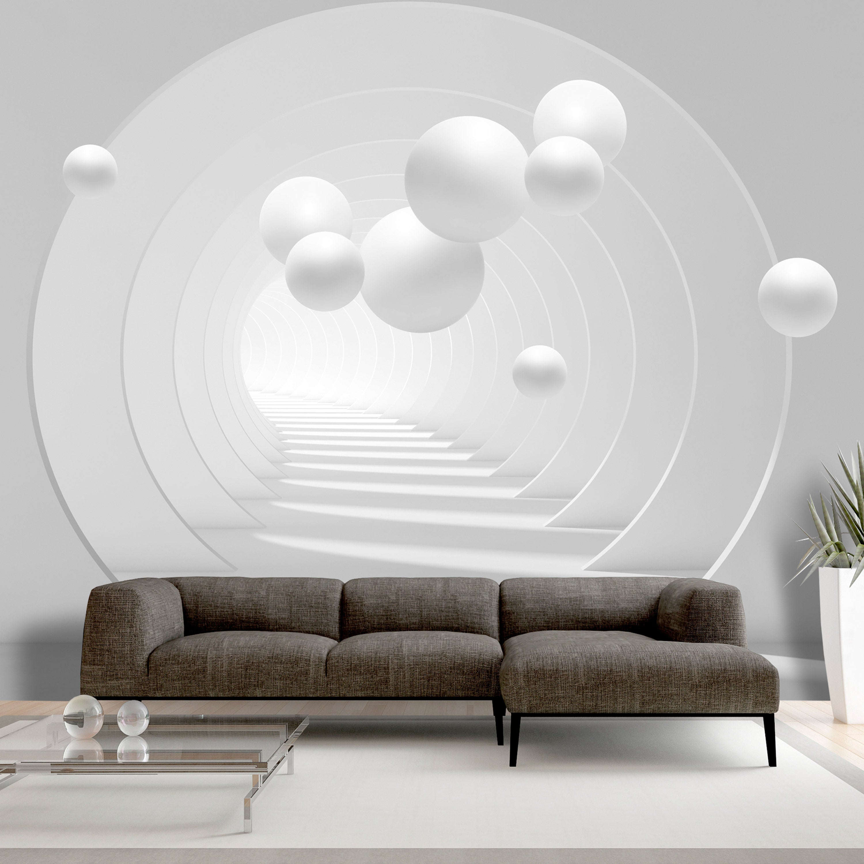 Papier peint intissé panoramique 3D et Perspective 3D Tunnel 100x70 cm ...