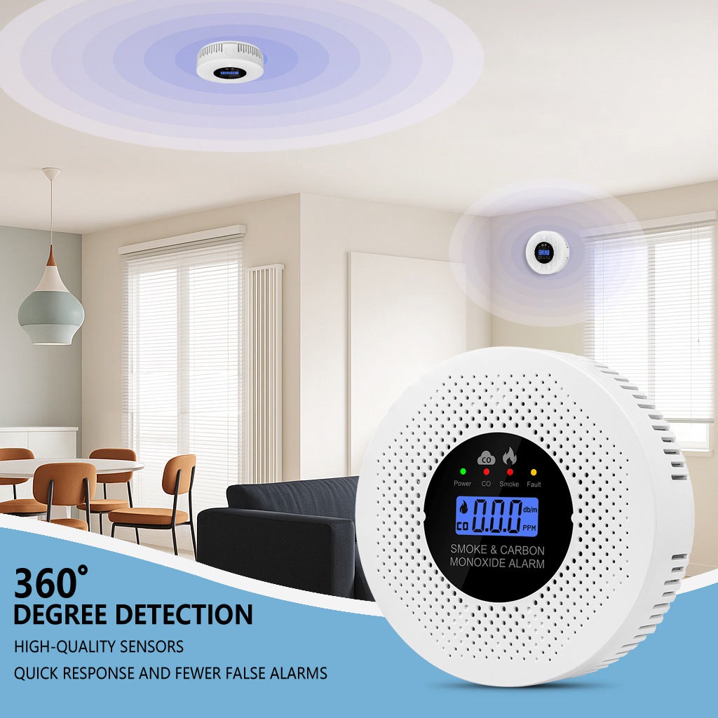 Detector de humo y monóxido de carbono BEAFACE Home 2 en 1, detección de 360°, alarma de gas para interiores, ideal para el hogar. - 6