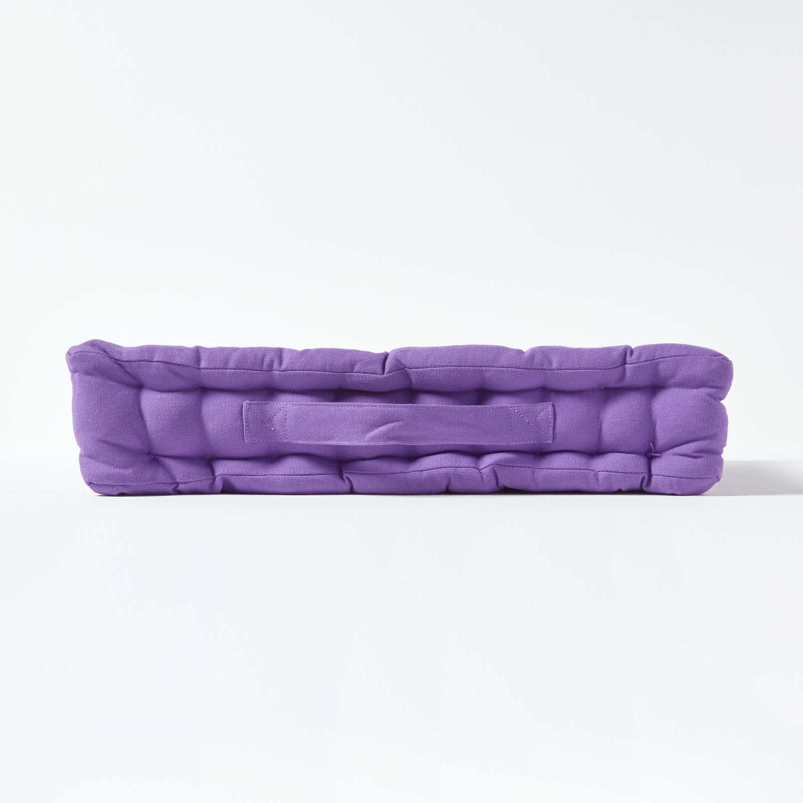 Homescapes Coussin de sol - Violet Uni - 40 x 40 cm - 5