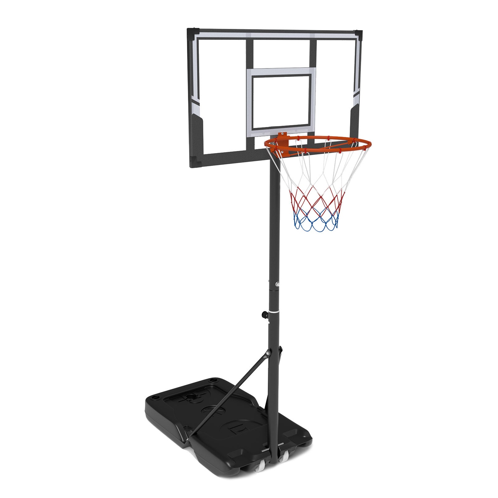 Panier de Basket-Ball Hauteur Réglable, Support de Basketball Mobile avec Panneau Arrière Panier de Basket-Ball Hauteur Réglable, Support de Basketball Mobile avec Panneau Arrière