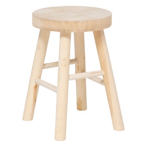Tabouret Bambou Relaxdays RUSTICO - 27x29x24 Cm, Support Pieds Ou Escabeau Enfant - Naturel