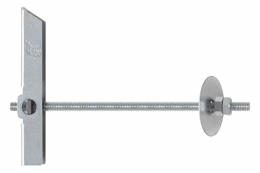 Boite de 50 - Cheville à bascule pour fixation en plafond dans matériaux creux - Segment de tige filetée - Zingué M8 Ø20 - 2