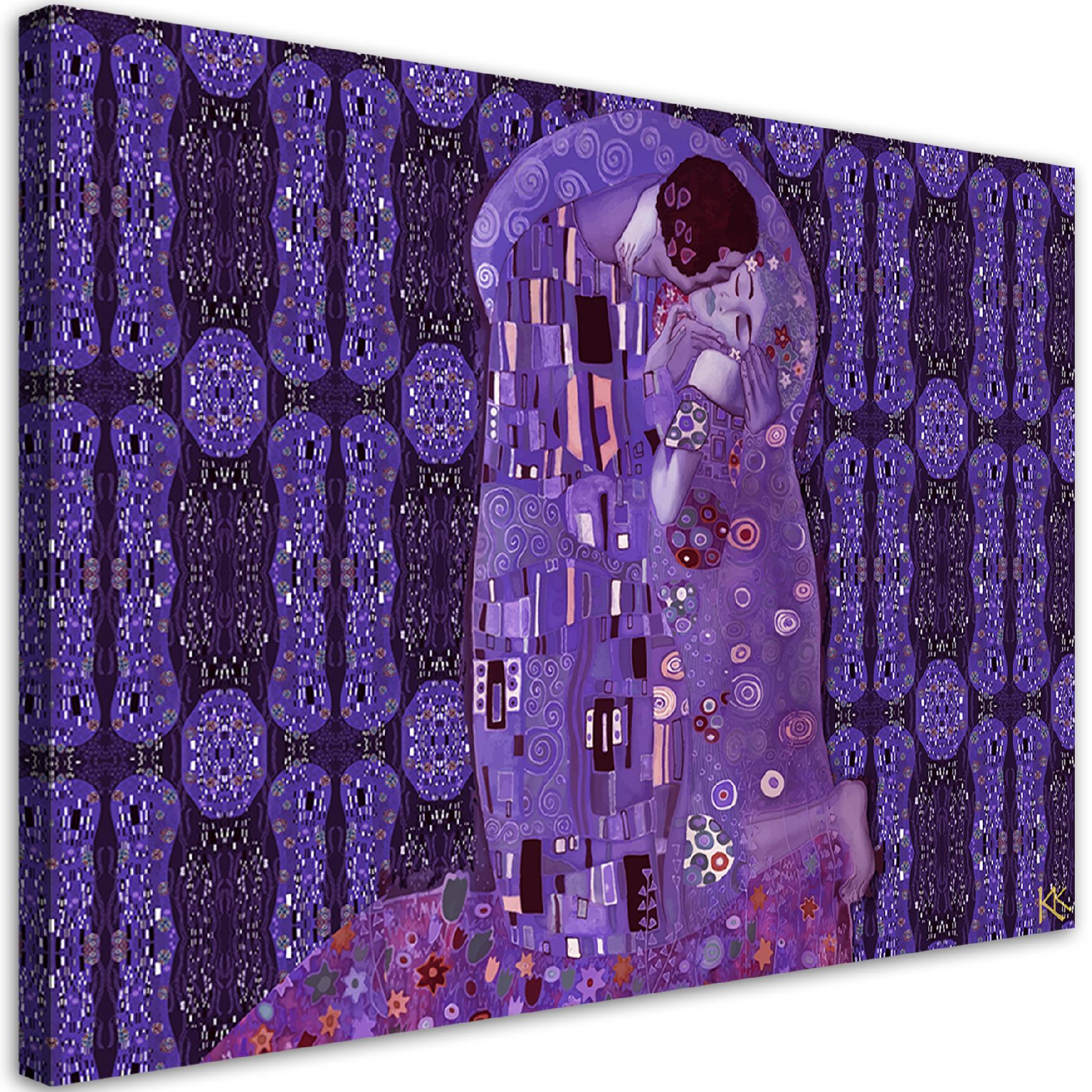 Obraz na płótnie, Klimt Spełnienie Kobieta Abstrakcja 120x80