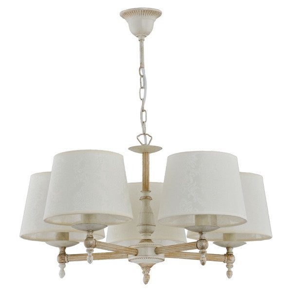 Lampa wisząca ROKSANA biała 5 x E14 x 10W wym: 60 x 55 x 55 cm Alfa