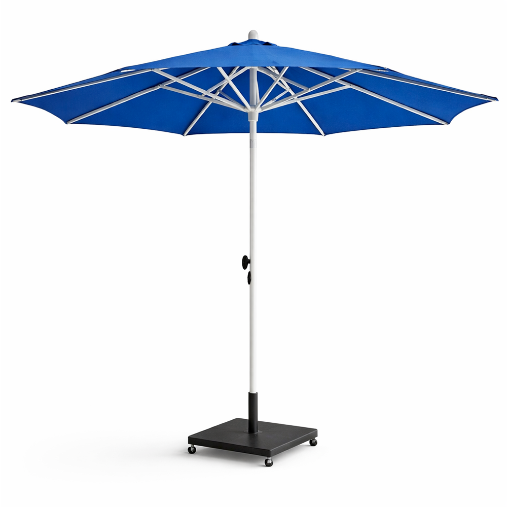 Tempo Style – Parasol ogrodowy Parioli 3x3 m | Parasol ogrodowy z odchyleniem 45° (niebiesko-biały)
