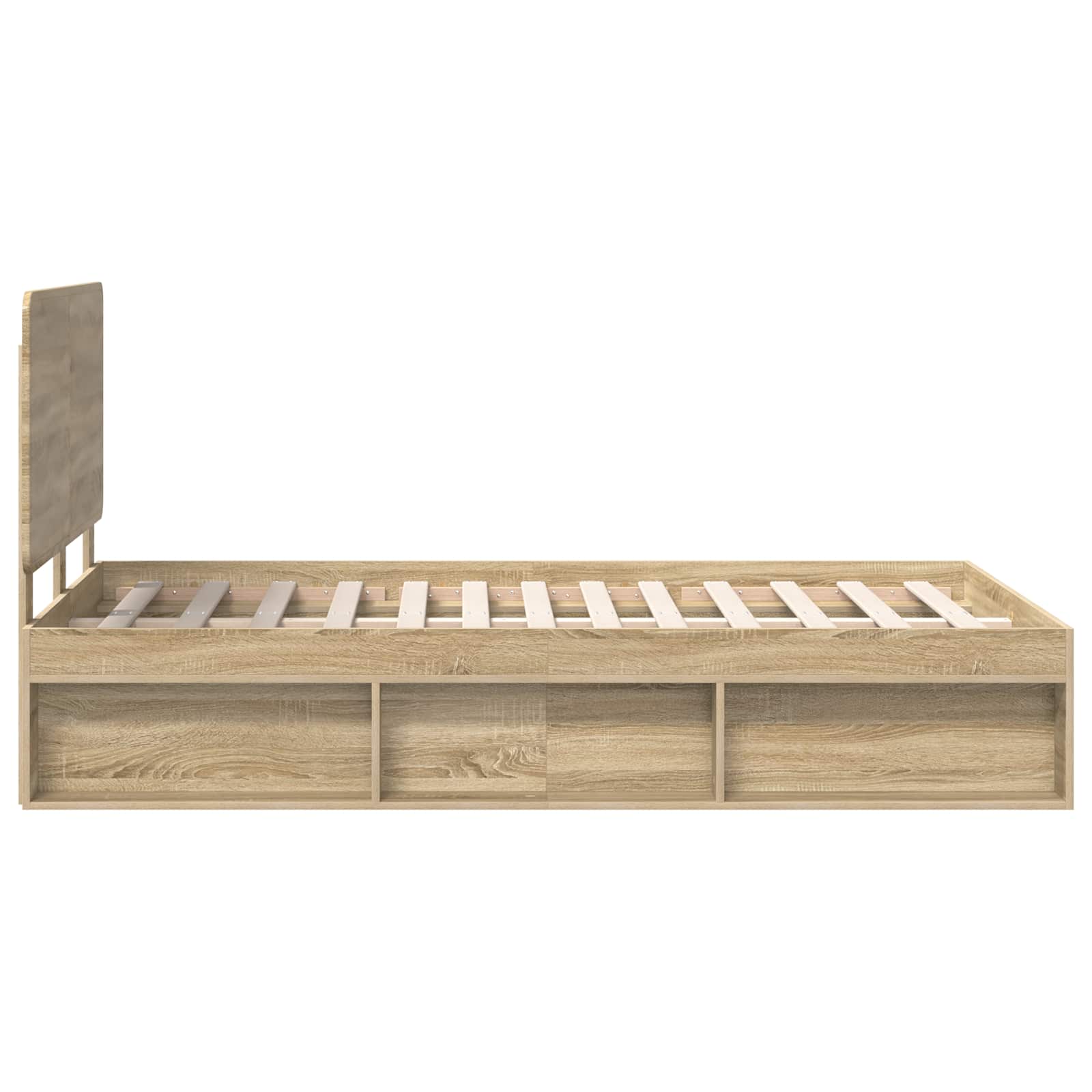 Cadre de lit Chêne 120 x 200 cm Bois de pin massif - 8