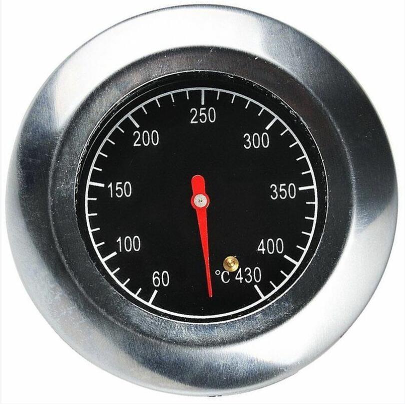 Termometr ze stali nierdzewnej, termometr metalowy, odpowiedni do grilla gazowego ze stali nierdzewnej, (60°C -430°C)