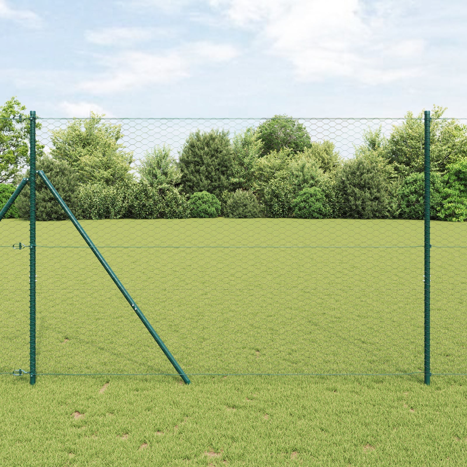 Słupek ogrodzeniowy. Szary 100 x 1,6 m (siatka 36 mm) vidaXL