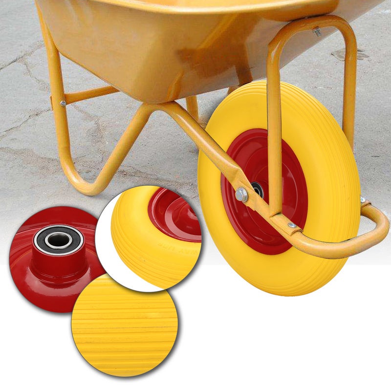 Rueda para carretilla de goma maciza rueda de repuesto 4x