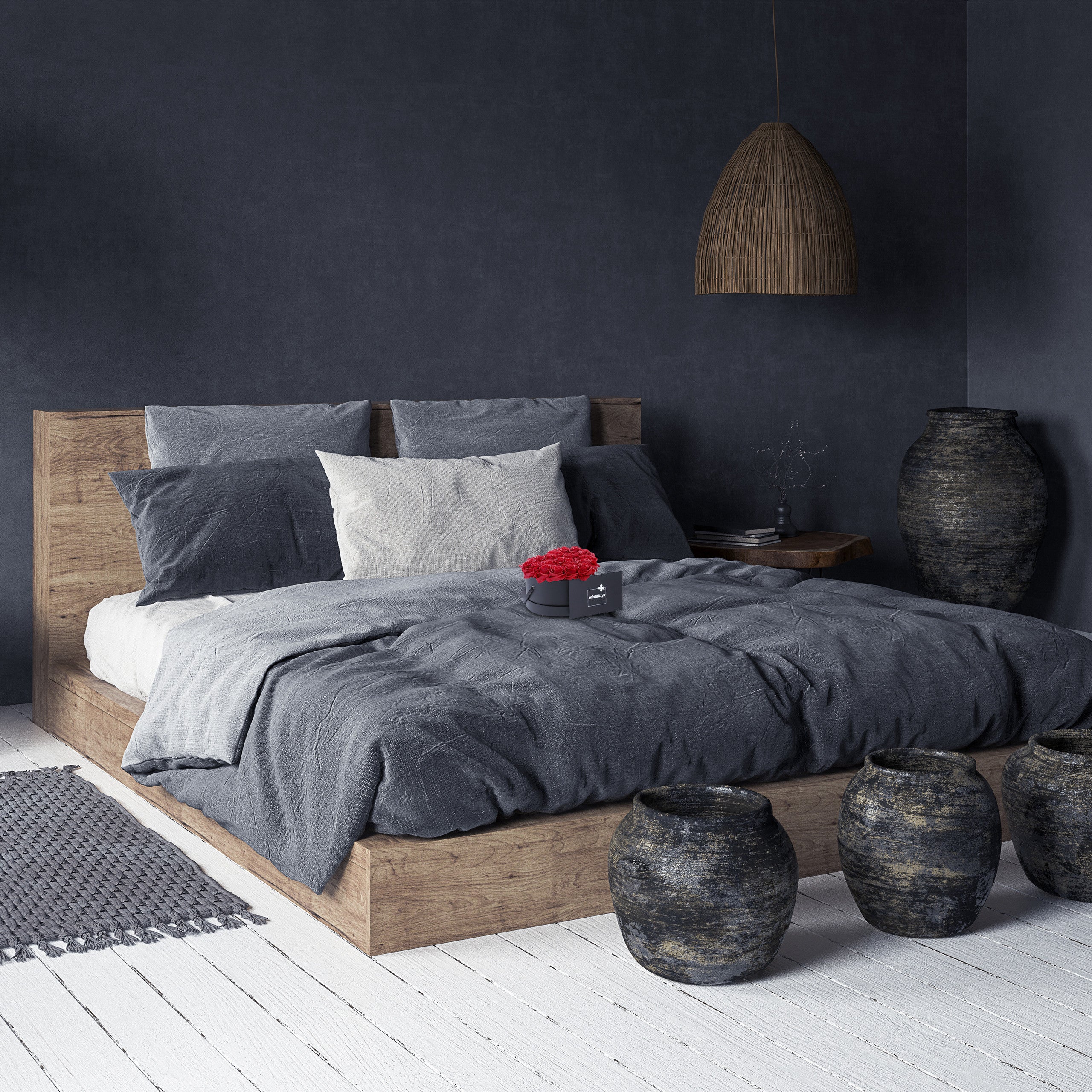 Rose Eterne A Cuore Scatola Nera | 18 Rose Rosse Finte - Regalo San Valentino Resistente 10 Anni - Foto 7