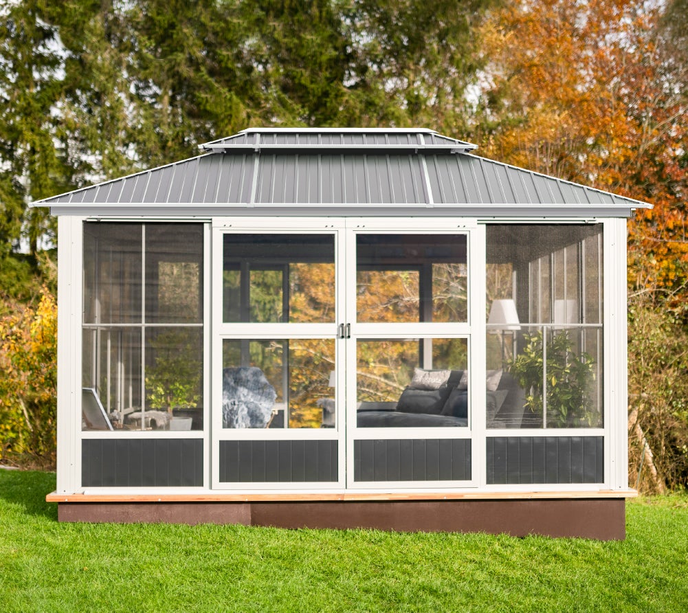 Sojag Pavillon en aluminium & Jardin d'hiver Olan 1014 | Blanc | 436x311x291 cm - 2