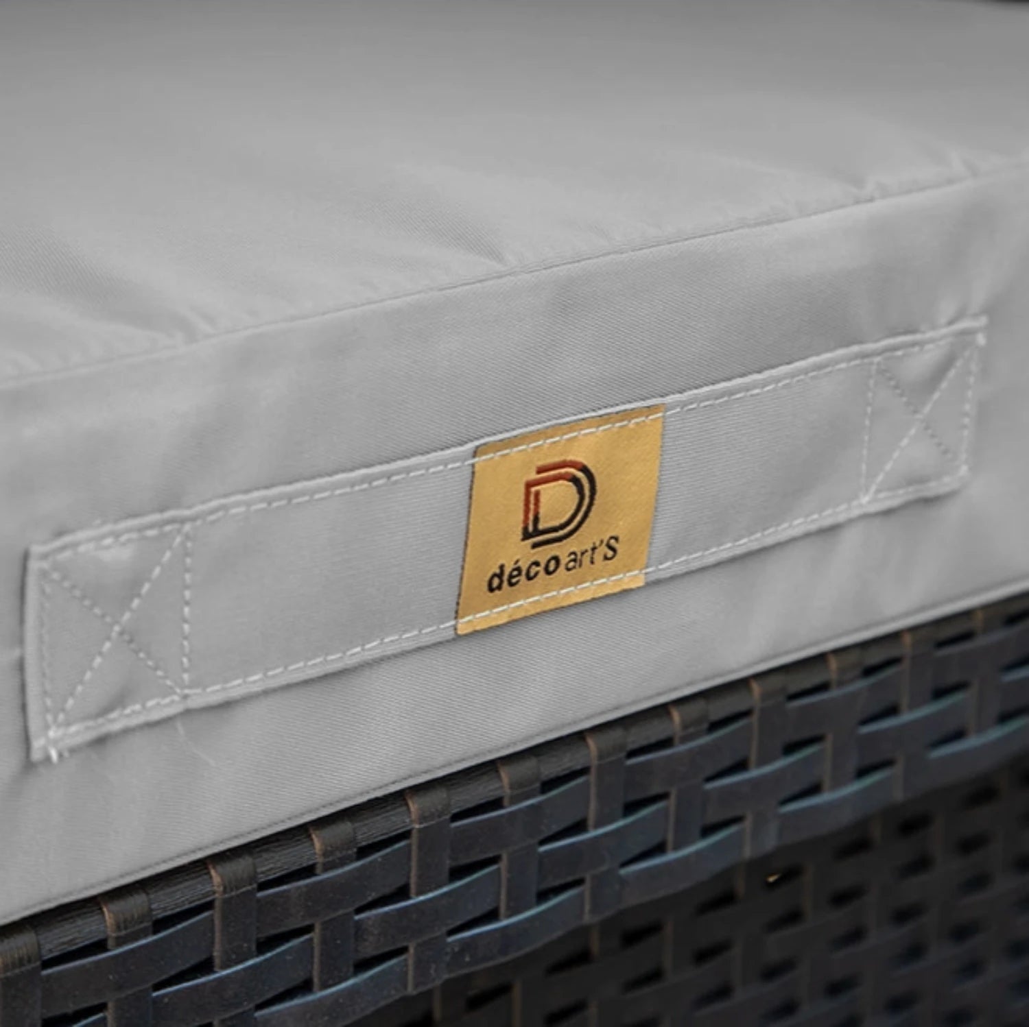 Coussins pour salon de jardin déhoussable 60x60cm Gris galet - 8