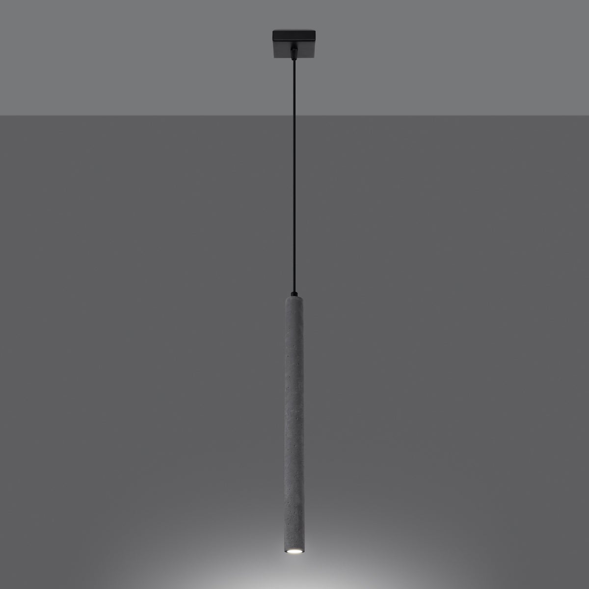 Lampa wisząca BRILL 1 beton LED 3000K - 8x8x120cm Sollux