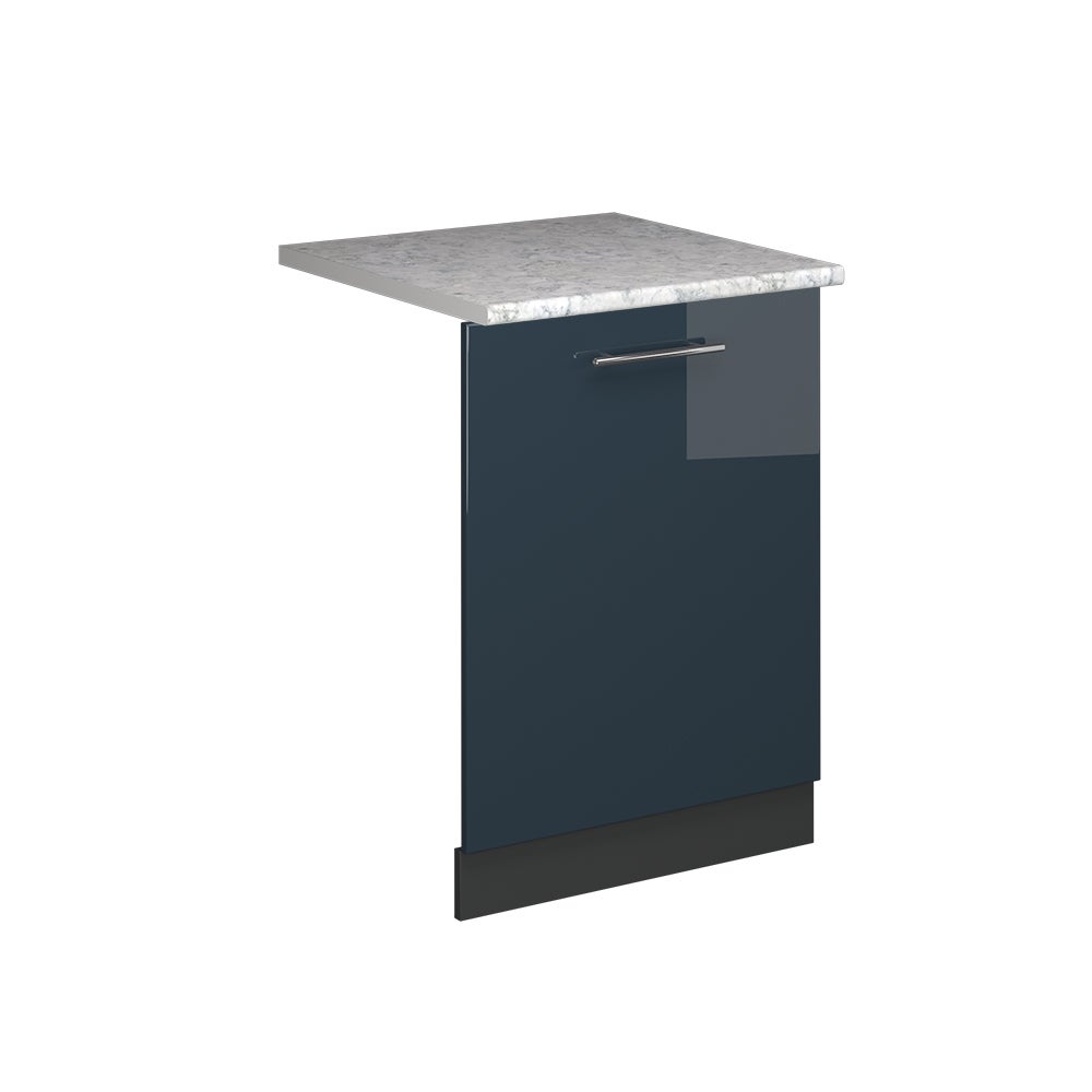 Vicco Panel przedni zmywarki Fame-Line, Ciemnoniebieski wysoki połysk, 60 cm , BP Marmur