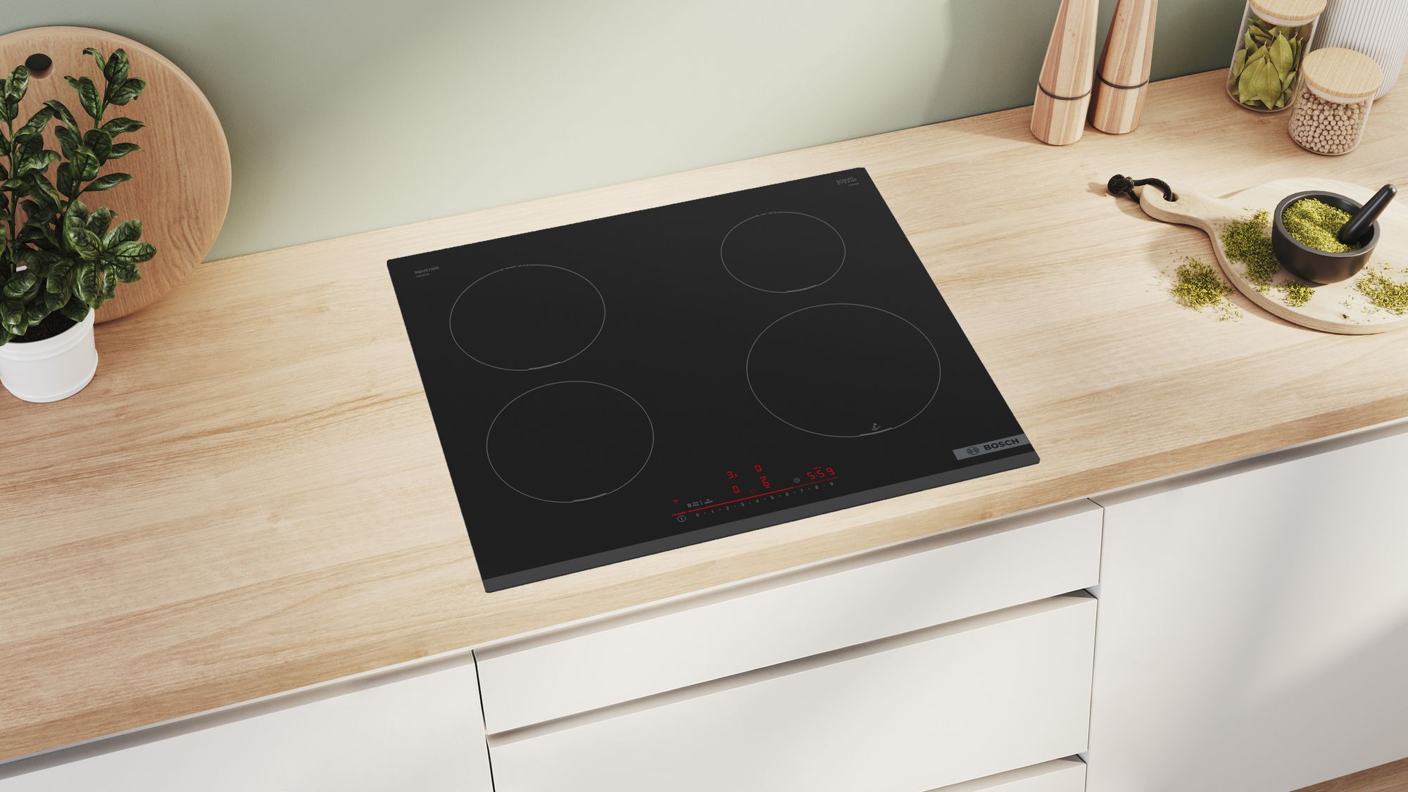 Serie 6 Placa de indução 60 cm Instalação na superfície sem moldura PIE631HB1E - 3
