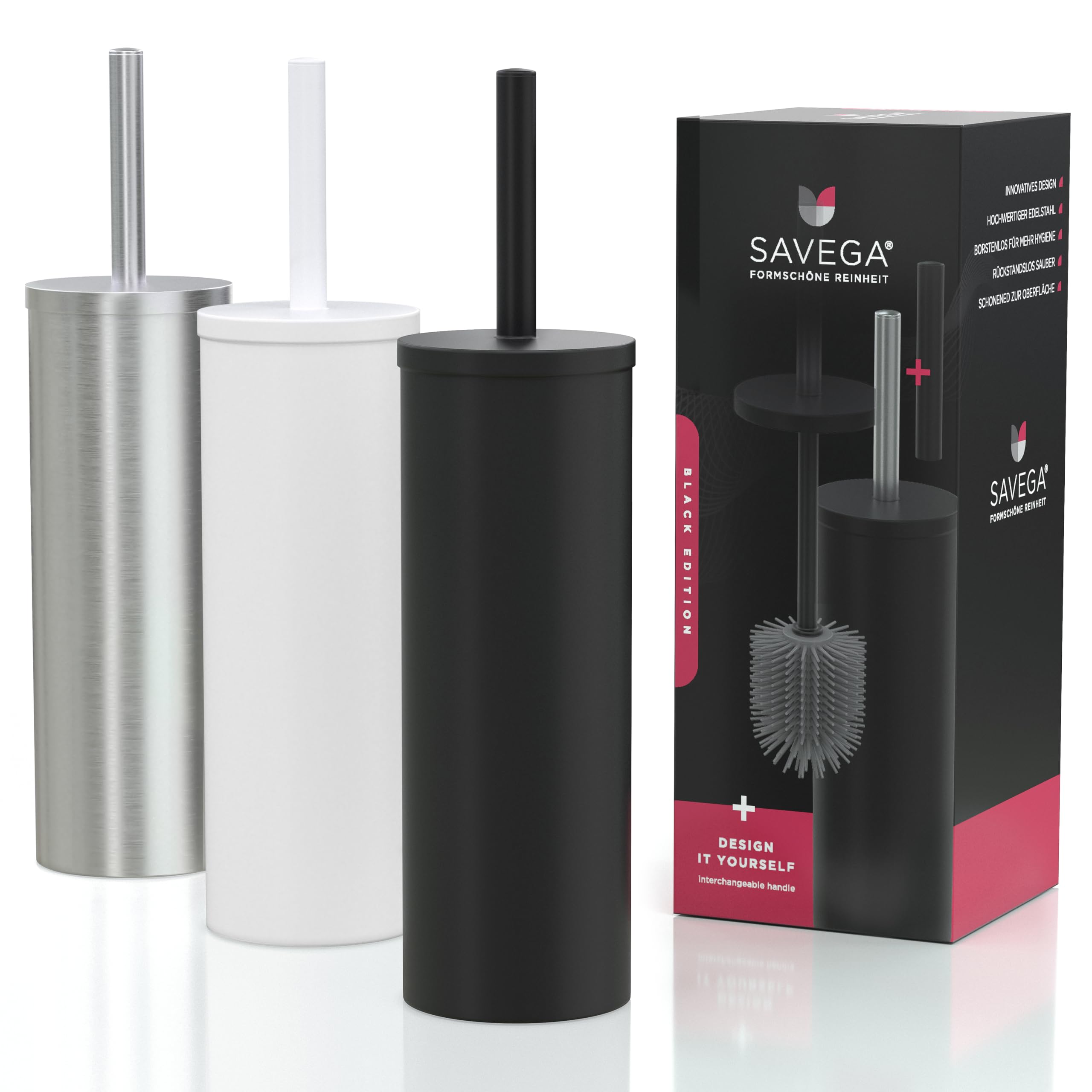 Carastek Scopino WC Silicone, Scopino per WC in orbido con Porta