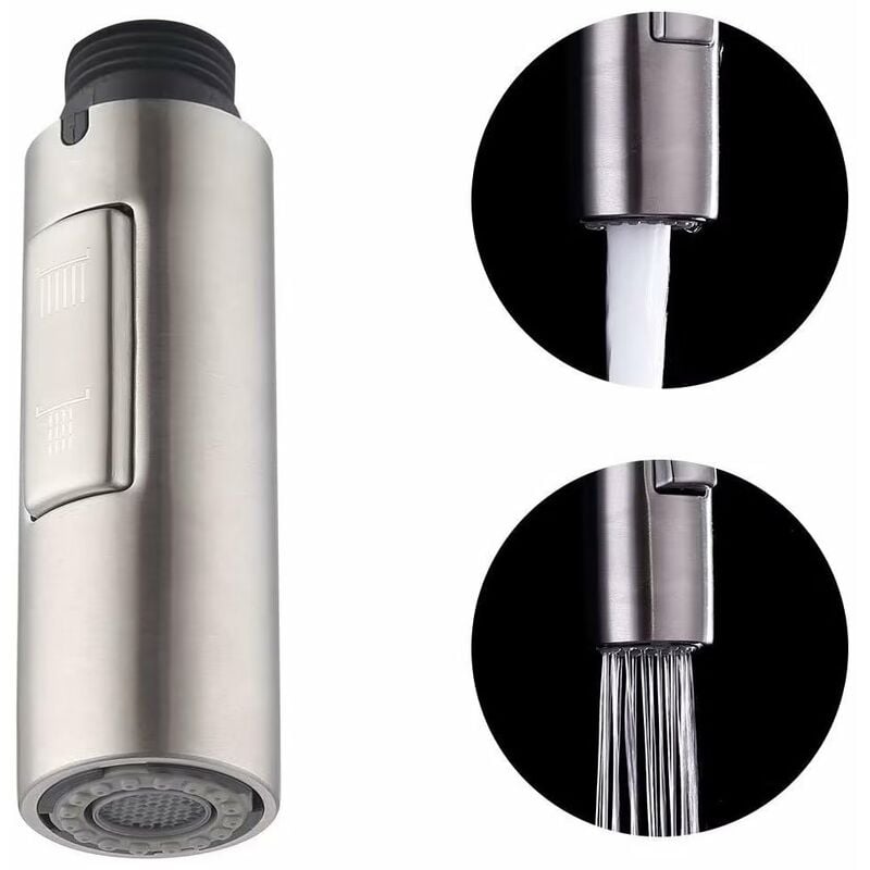 Zamienna dysza do kranu kuchennego, wyciągana wylewka natryskowa, uniwersalna, odłączana głowica kranu (G1/2)