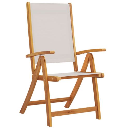 Chaise de jardin sans coussin en bois Gris - 3
