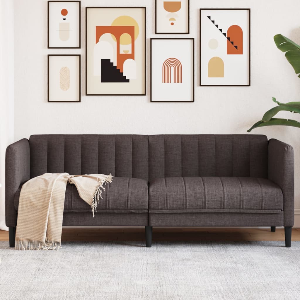 Sofá de 2 plazas | sofá de salón | sofá de descanso tela marrón oscuro cfw66000