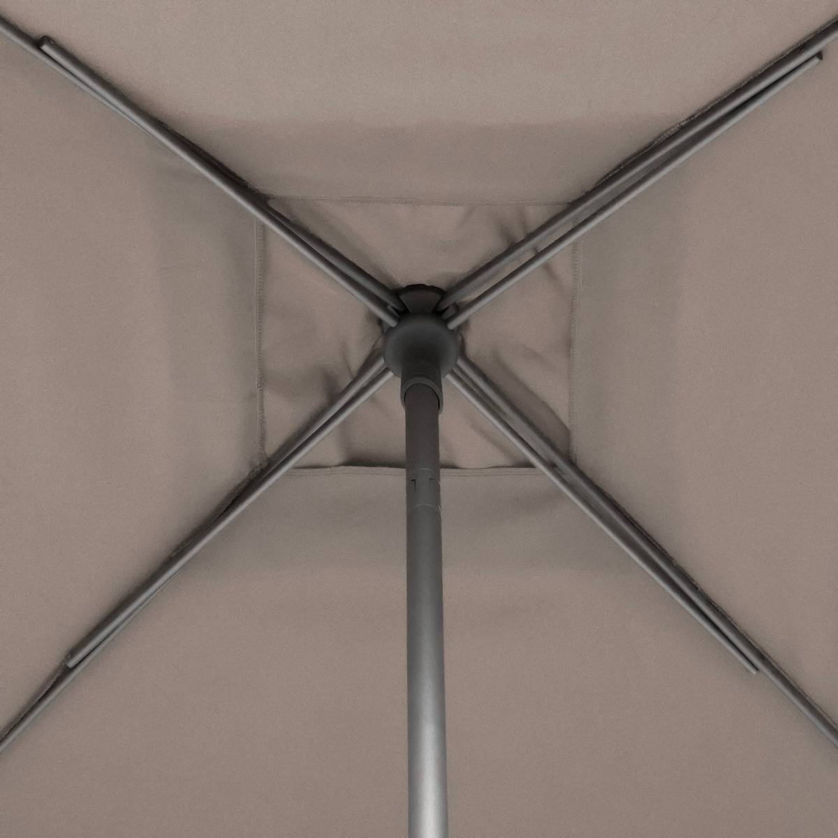 Parasol droit carré Soya Taupe - Hespéride - 3