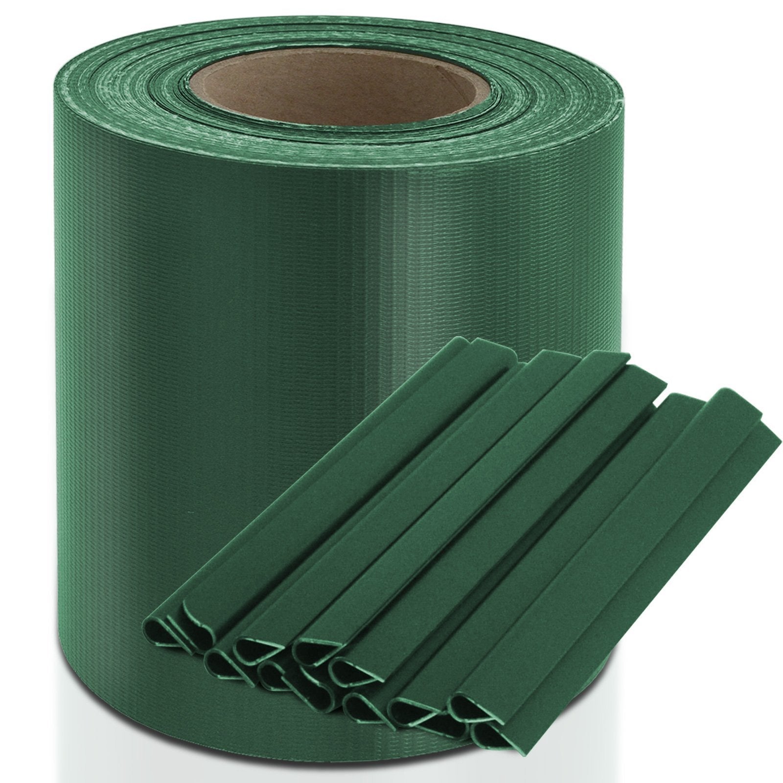 Écran D'intimité De Jardin PVC Clôture à Double Barre Rouleau De Film De Cloture Balcon 8 Pcs Pvc 70x0 19m Vert 90943967
