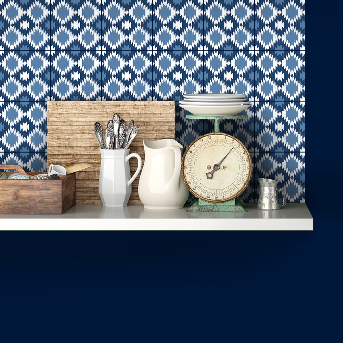 24 adesivi piastrelle di cemento etnico Goma - Sticker adesivo - adesivi murali - 24stickers15x15cm - 5