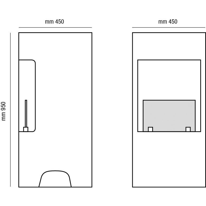 Chimenea biológica de pie Cortina Nero de 2,5 kW – acabado negro, cristal protector, estructura cilíndrica – Sistema de aire Tecno - 3