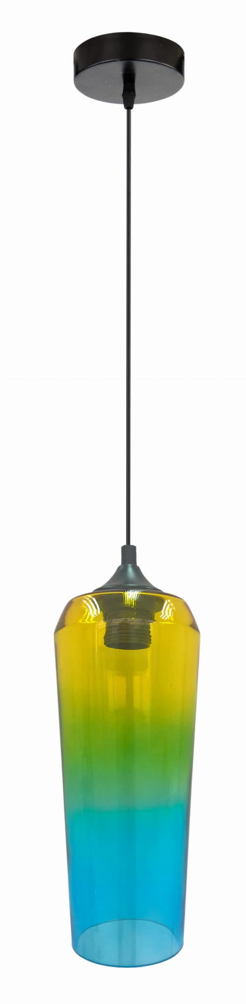 Lampa sufitowa Eol czarno-niebieska 1xE27x60W wym: 120 x 11 x 11 cm szkło Candellux