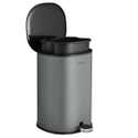 Poubelle 5 L, Avec Pédale En Acier, Poubelle Intérieure Et Couvercle Poignee Fermeture Discrete Hermetique Pour Salle De Bain Wc Gris Et Noir Poubelle 5 L, Avec Pédale En Acier, Poubelle Intérieure Et Couvercle Poignee Fermeture Discrete Hermetique Pour Salle De Bain Wc Gris Et Noir
