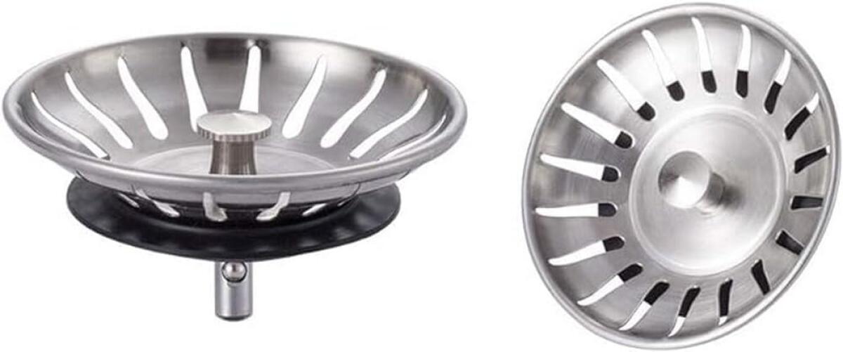 Pokrywa zlewu kuchennego w kolorze srebrnym, 8,3 x 8,3 x 4,8 cm, 2 sztuki, pokrywa zlewu kuchennego ze stali nierdzewnej, uniwersalny sitko do zlewu