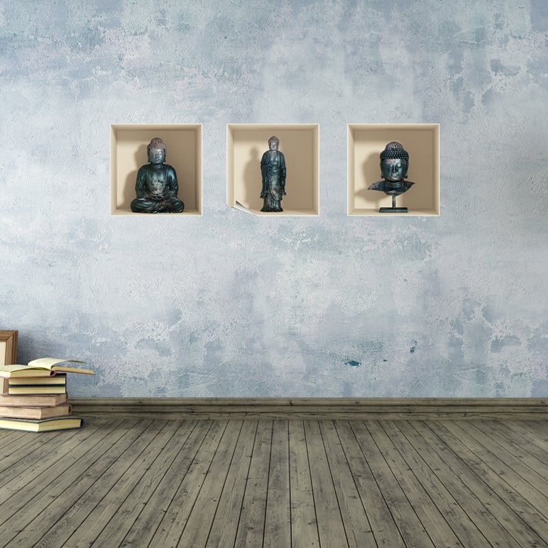 Vinilo efecto 3d buda - adhesivo de pared - revestimiento sticker mural decorativo - 40x120cm
